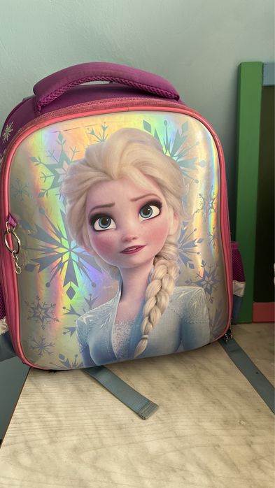 Розовая сумка ,  холодное сердце , ортопидический для начальных классо