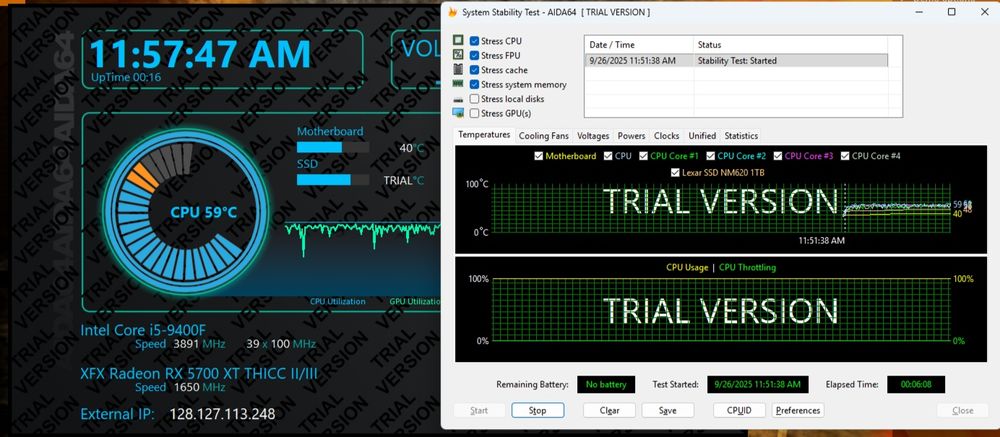 Kit i5 9400f + 16 GB ram +b360m d3h