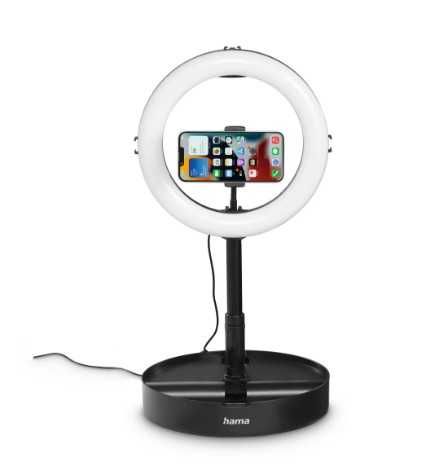 Lampa streaming LED Ring Light Hama SpotLight cu telecomanda bluetooth