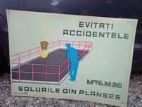 Afiș protecția muncii, epoca comunistă