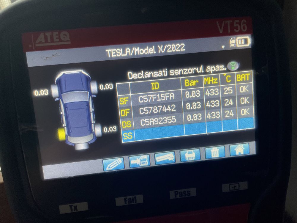 Senzori Presiune Roti Noi Tesla Model 3/S/X/Roadster