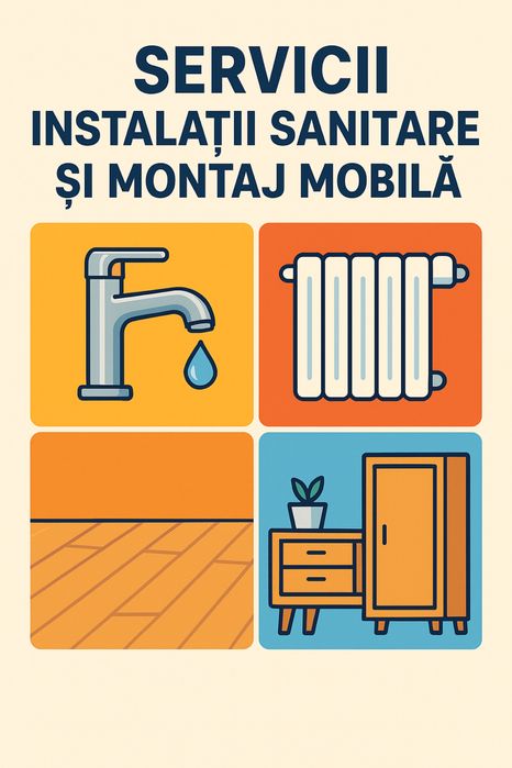 Servicii instalatii sanitare,termice, montaj mobila si parchet.