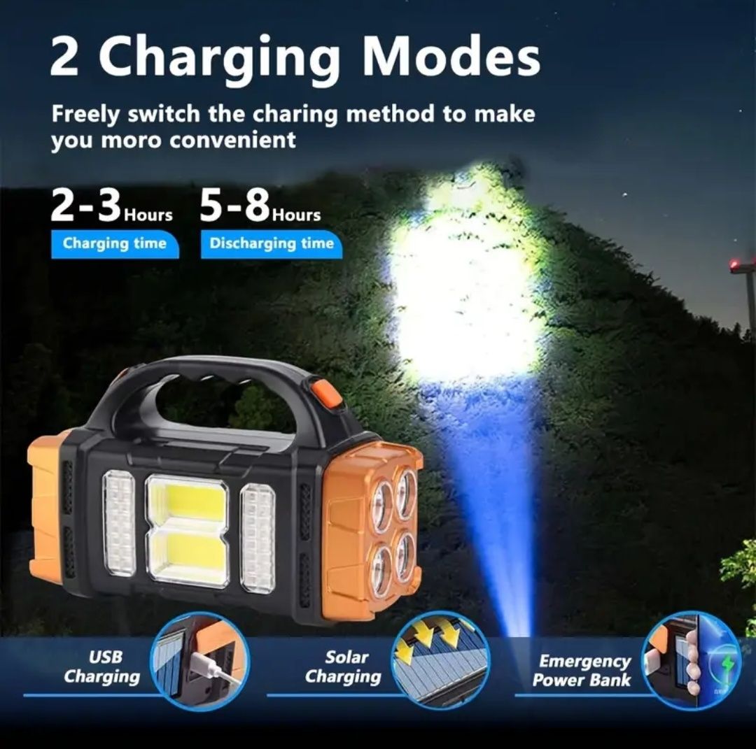 Lampa Solara Lanterna LED Reîncărcabilă / Power Bank integrat
