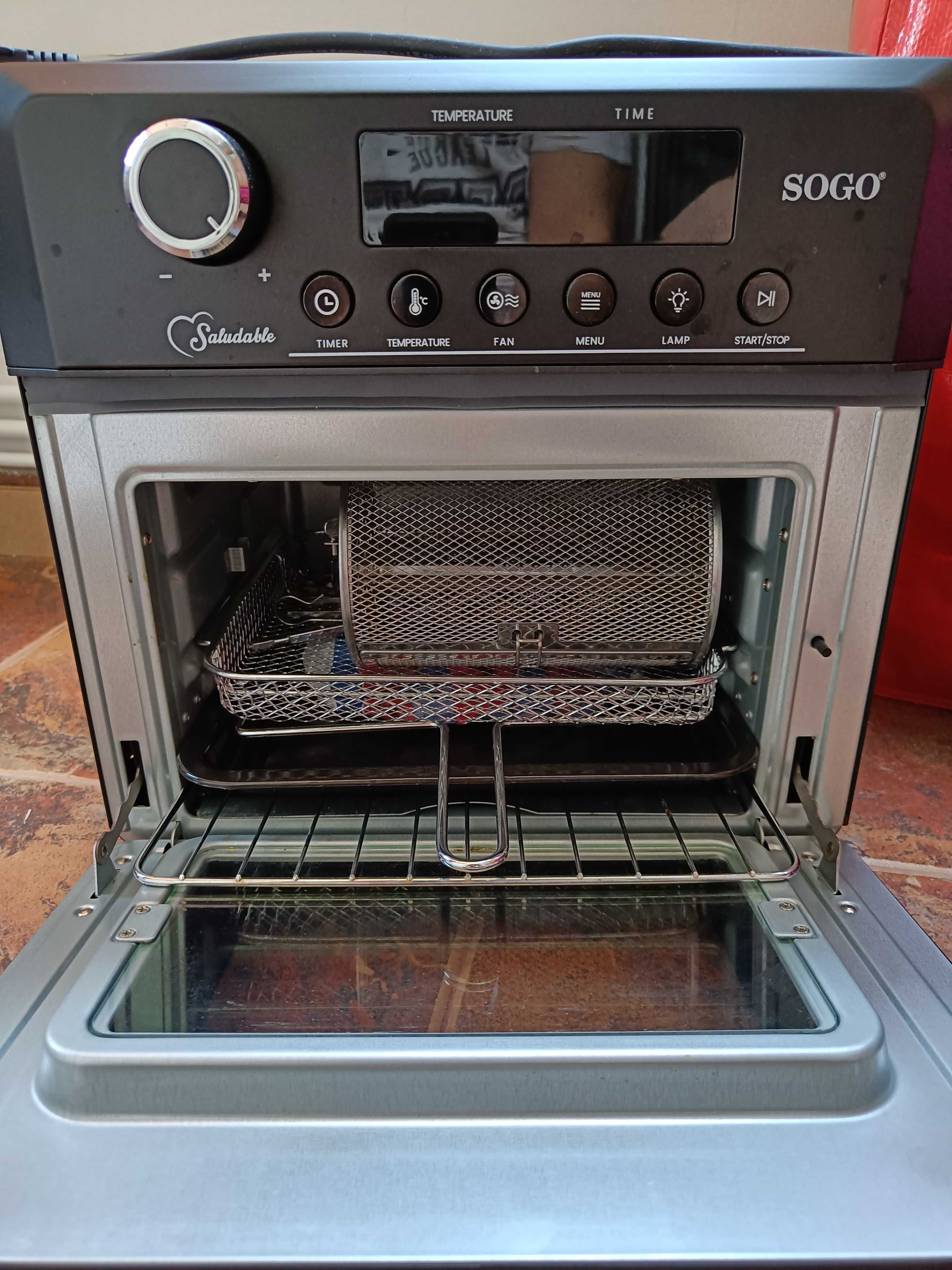AirFryer 4in1 SOGO 1500W cuptor-friteuza-rotisor-deshidrator 8programe