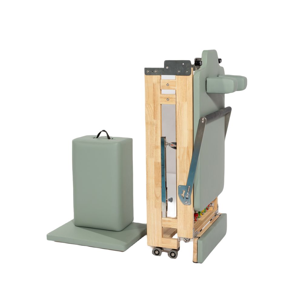 Aparat pilates reformer pliabil din lemn de stejar (oak)