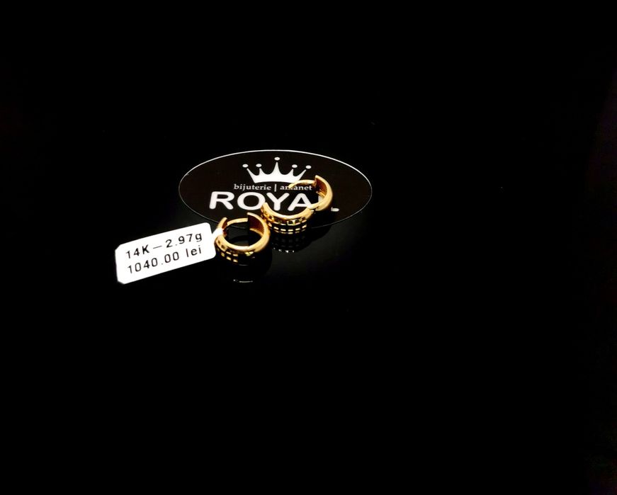 Bijuteria Royal cercei din aur 14k 2.97 gr