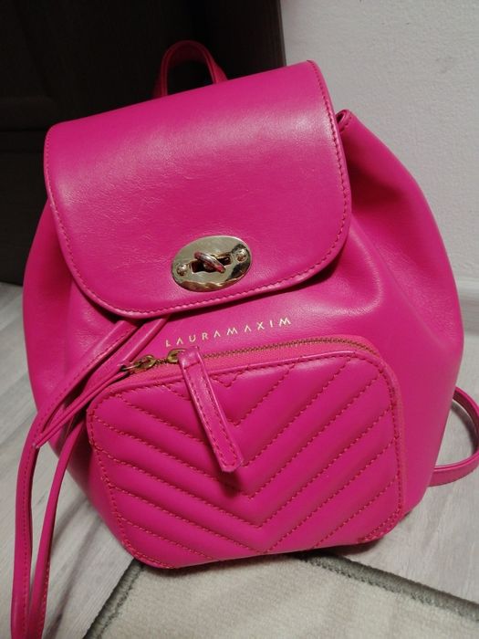 Rucsac Laura Maxim BellePack roz piele