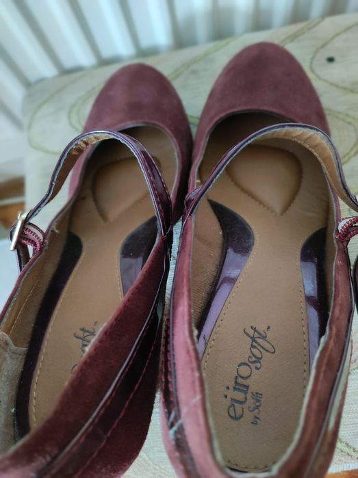 Елегантни обувки Euro Soft бордо. Размер 38