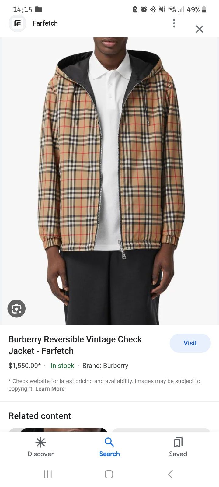 Jachetă Burberry originală 2 fețe