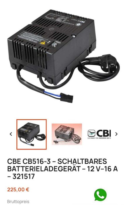 CBI CB516  incarcator automat de acumulatori AGM,acizi, GEL,etc NOU