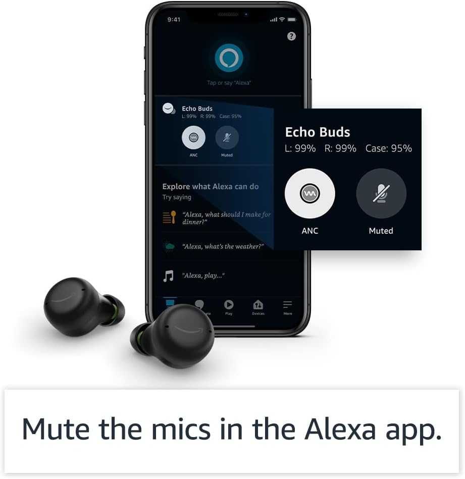 Безжични сушалки Amazon Echo Buds (2nd Gen)