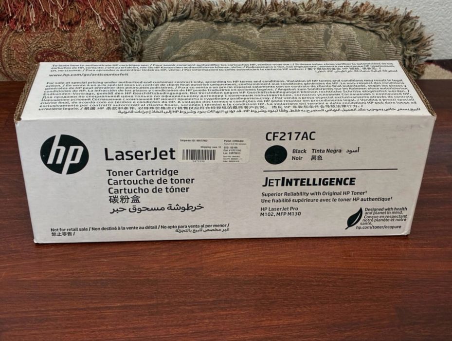 Картридж тонер HP CF217AC сатылады, оригинал