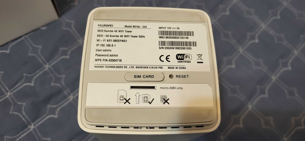 Router 4G+ wireless Huawei B618s-22D, AC Dual Band, cu SIM, LTE CAT11