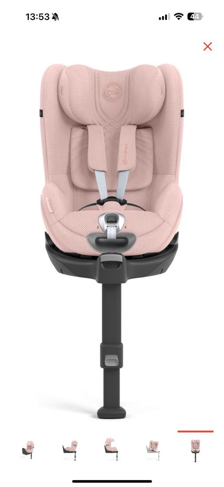 Cybex Sirona T i-Size Plus Peach Pink 0/1 (до 18 кг) розовый