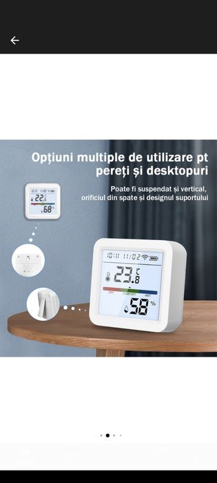Senzor Temperatura si Umiditate smart - Zigbee