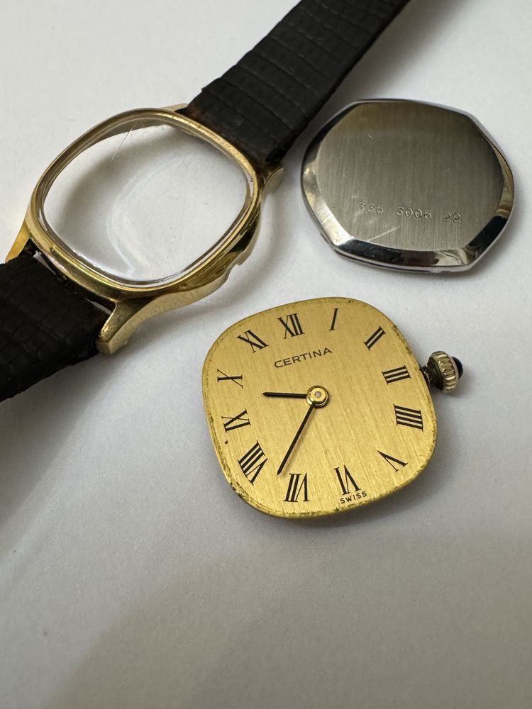 Ceas dama, Certina. Mecanic, swiss made. Placat aur
