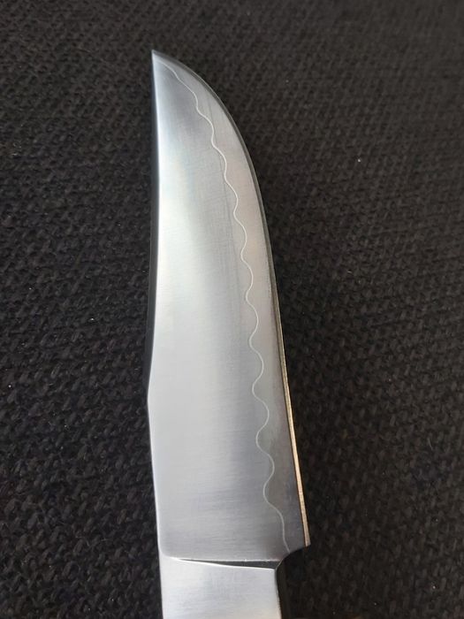 Ловен нож с кожена кания,три слоя стомана LN408