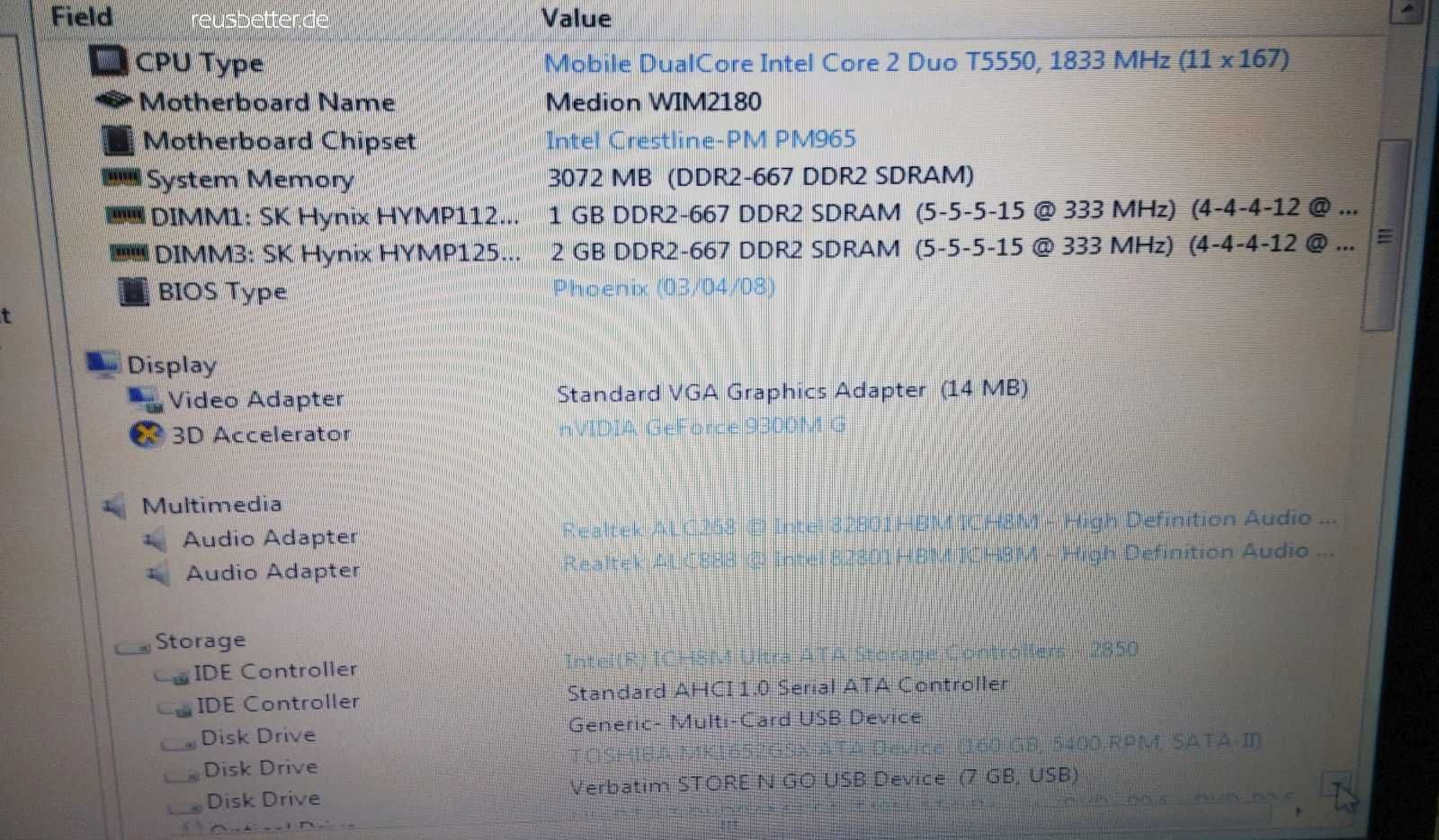 Dezmembrez laptop Medion Akoya Intel CoreDuo 2 1,83 Ghz 3GB Ram 15,4”