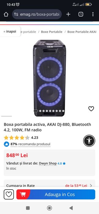 Boxa portabila Akai DJ-880