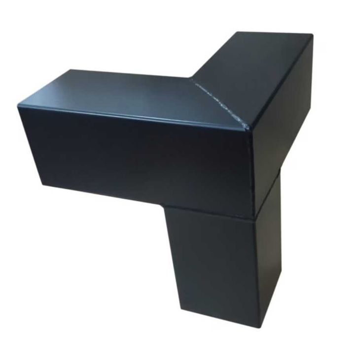 Element de imbinare grinda lemn 4 buc, Pentru colturi, Fier, Negru,