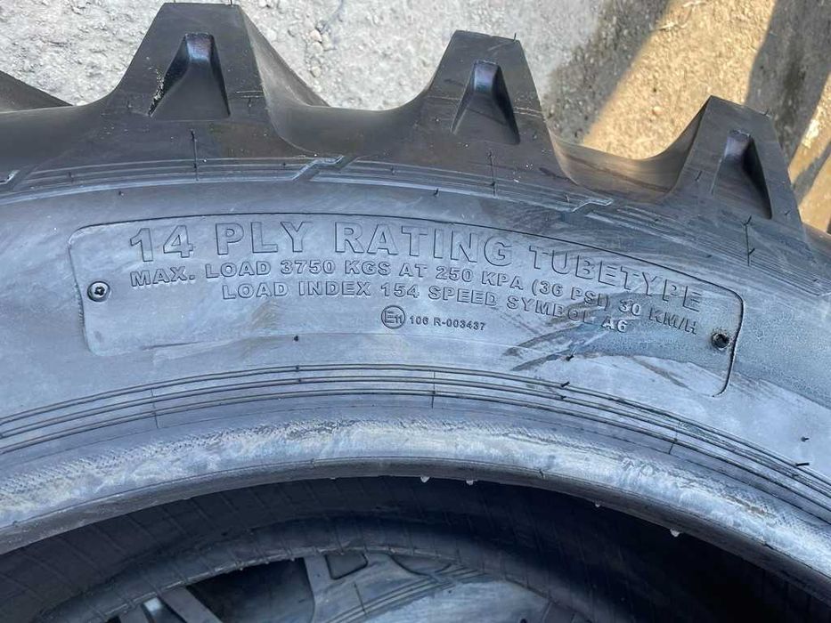 18.4-38 Anvelope noi agricole de tractor 14pr rezistente la asfalt