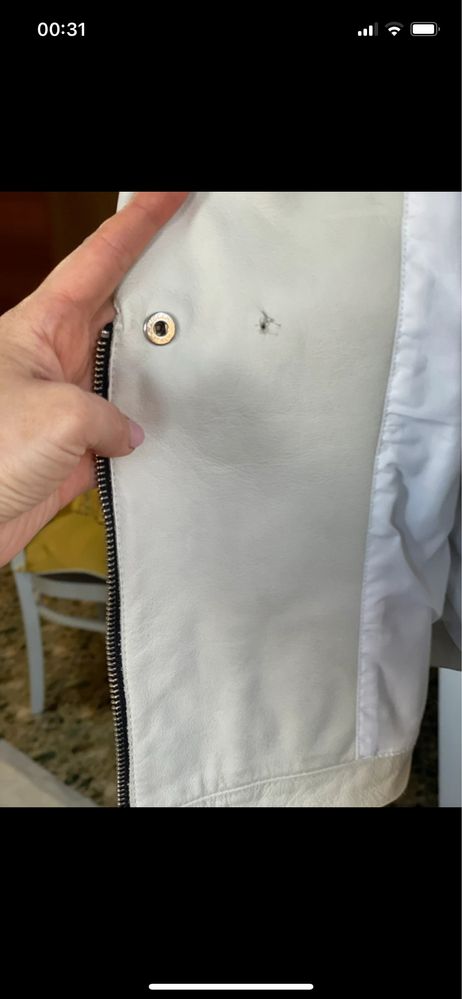 Geaca biker piele gri deschis Alpinstars