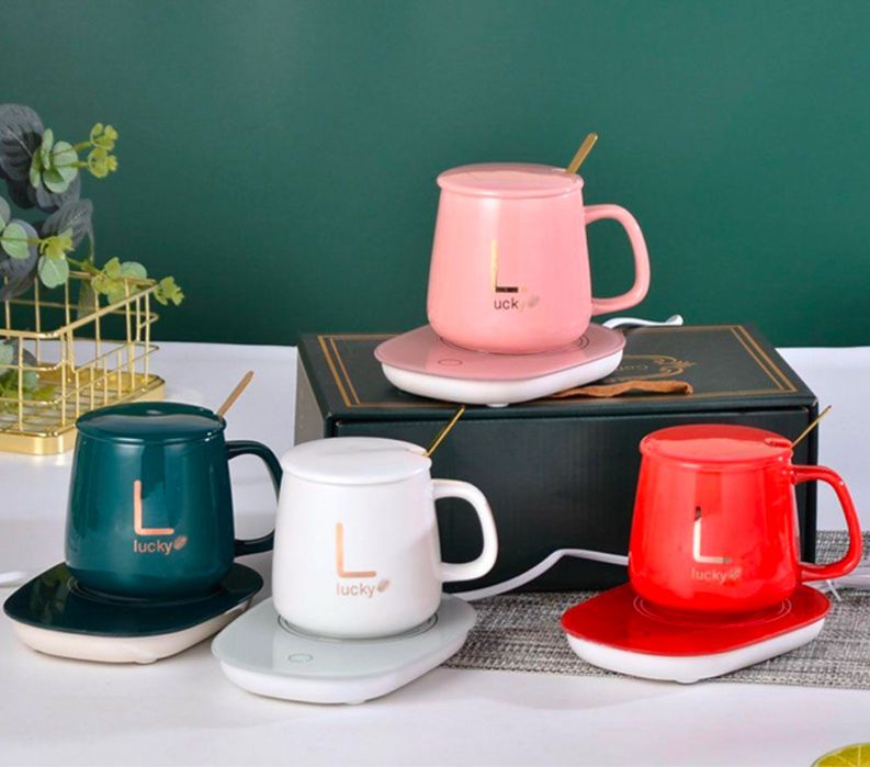 Кружка с подогревом в красивой упаковке акция