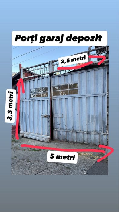 Porti fier mari / usi hala garaj spatiu . Marimi pe poze iasi centru