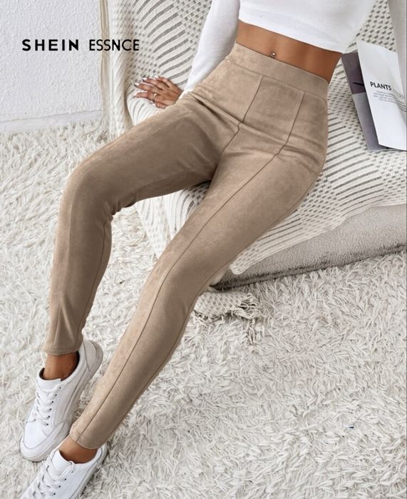 Бежов клин имитация на велур xs