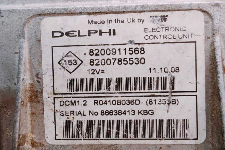 ECU Calculator Motor Delphi 8200911568 / 8200785530 Dacia Logan prima