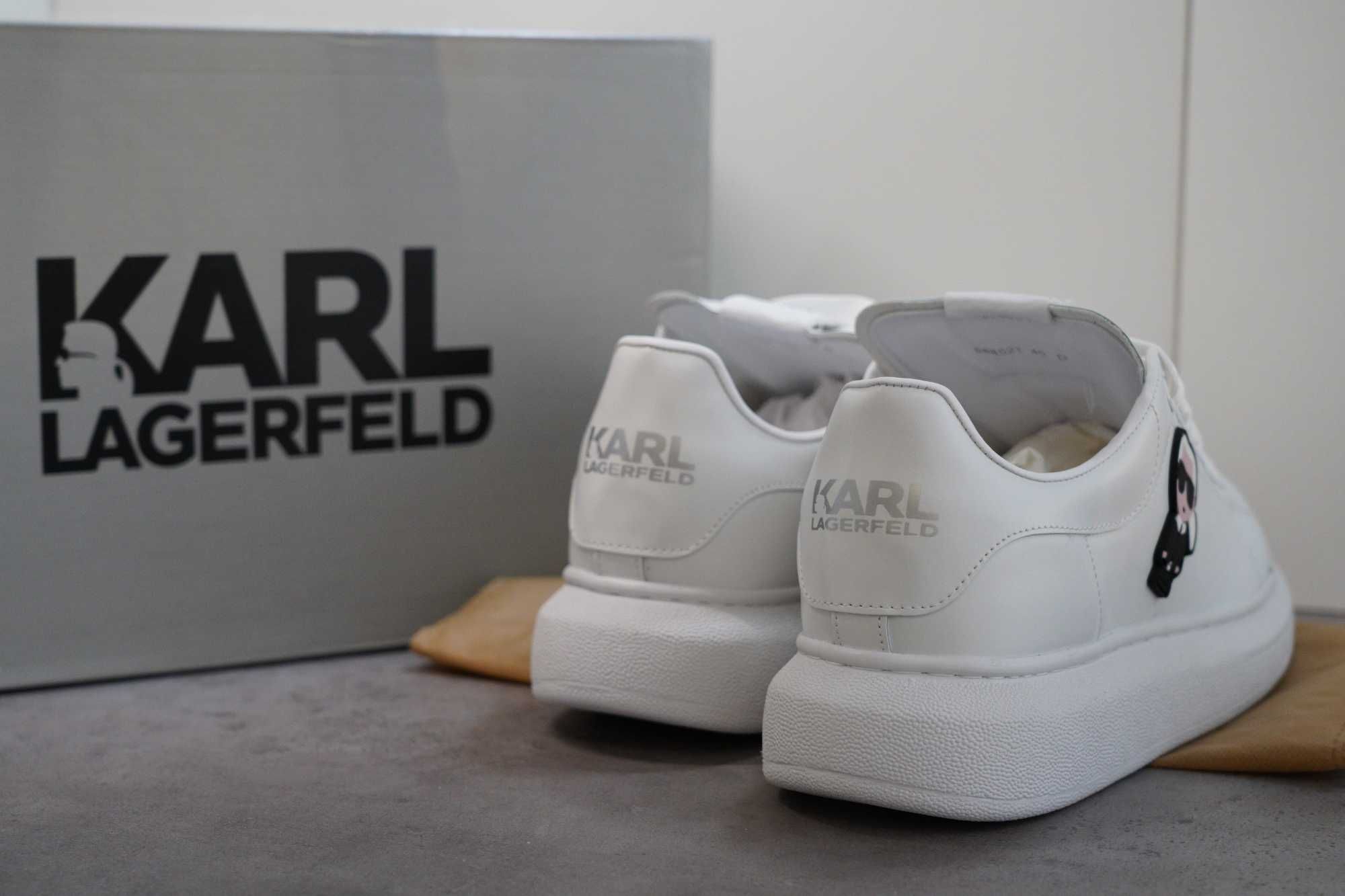 Adidasi KARL LAGERFELD White , Produs Nou - Full Box, Premium Unisex