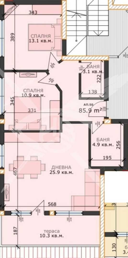 Тристаен апартамент в м-т Пчелина - 428-15306