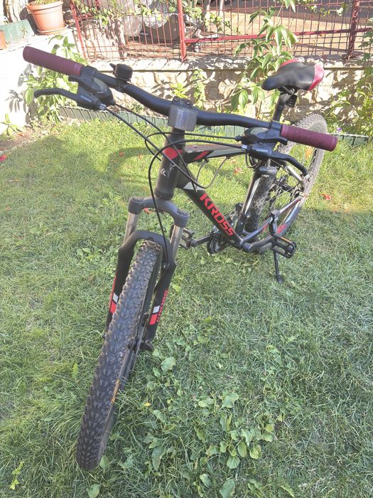 Bicicletă MTB Kross Hexagon 26” – negru/roșu, frâne disc, stare bună