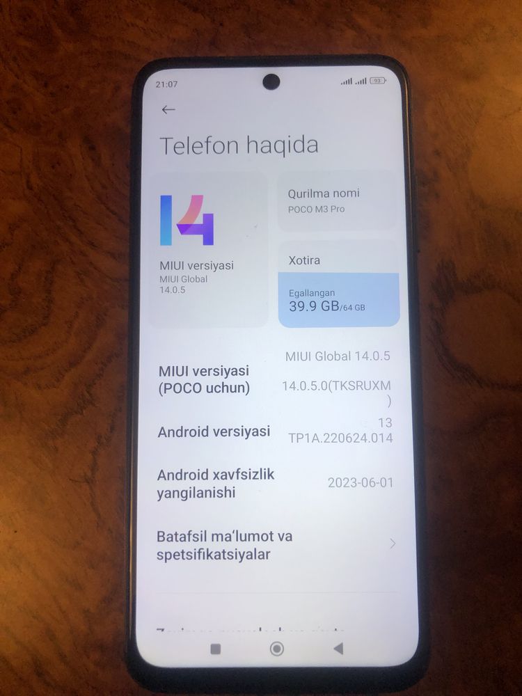 Poco m3 pro 5g. 7/64 гб