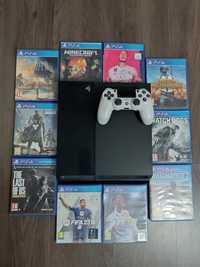 PlayStation 4 PS4+10 Jocuri FIFA/Minecraft/PUBG/Watch Dog/The Last US