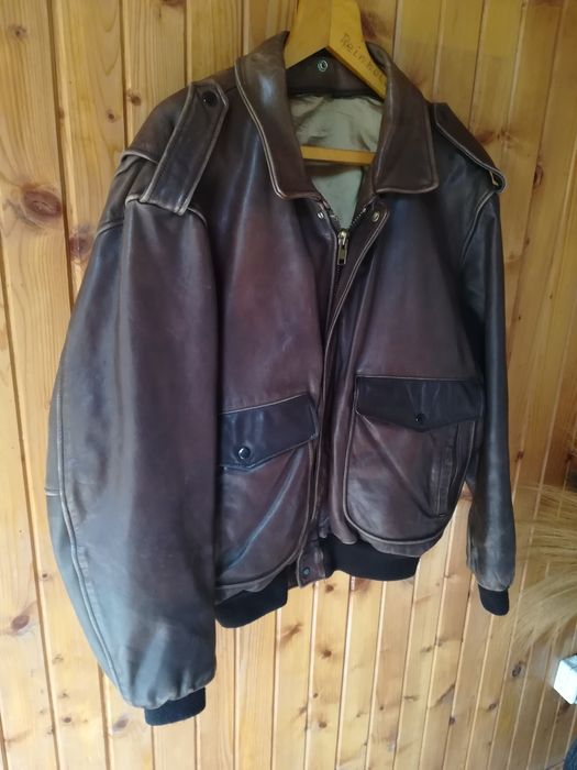 Geaca piele Maxam aviator xl bărbați