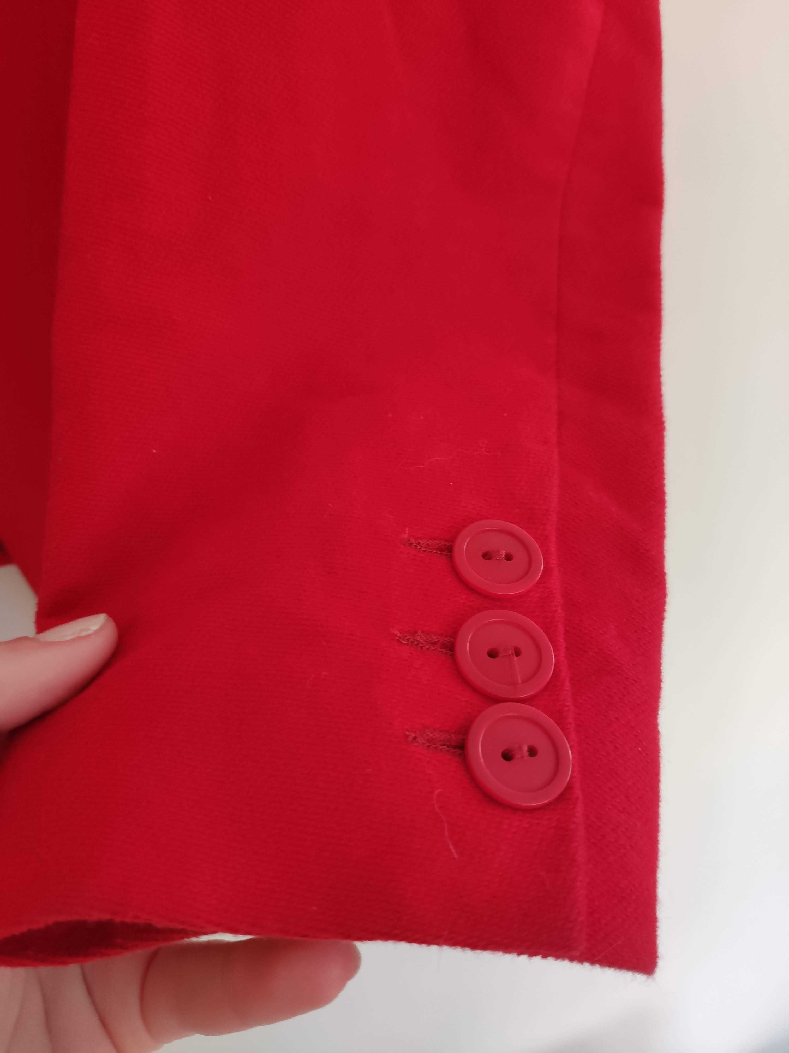Дамско сако Sandro червено розово бяло черно размер 50 52