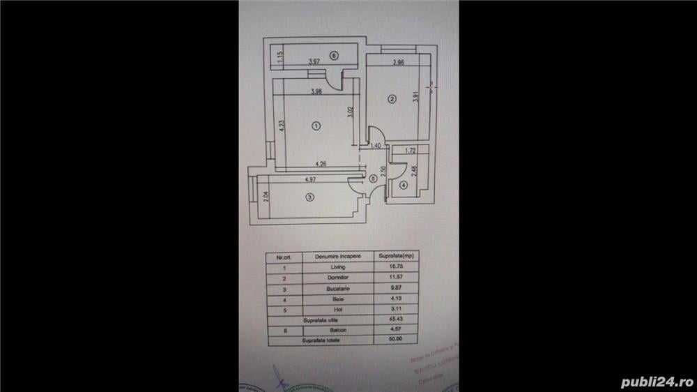Vând apartament 2 camere, 50 mp, etaj 1/3, mobilat și utilat complet