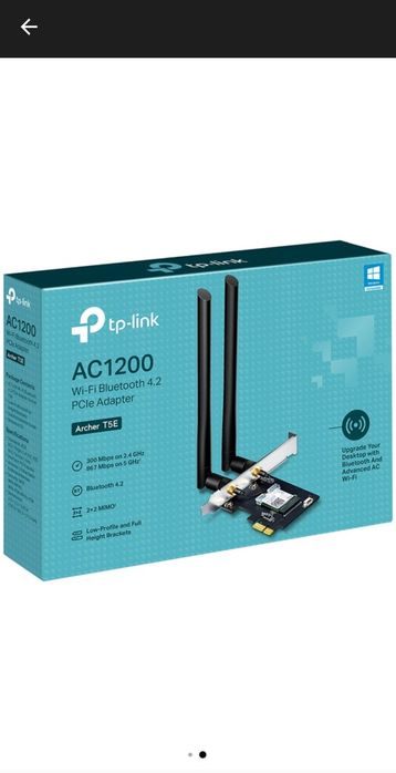 Adaptor PCIe TP-Link Archer T5E AC1200 WiFi Bluetooth 4.2 PCIe Adapter
