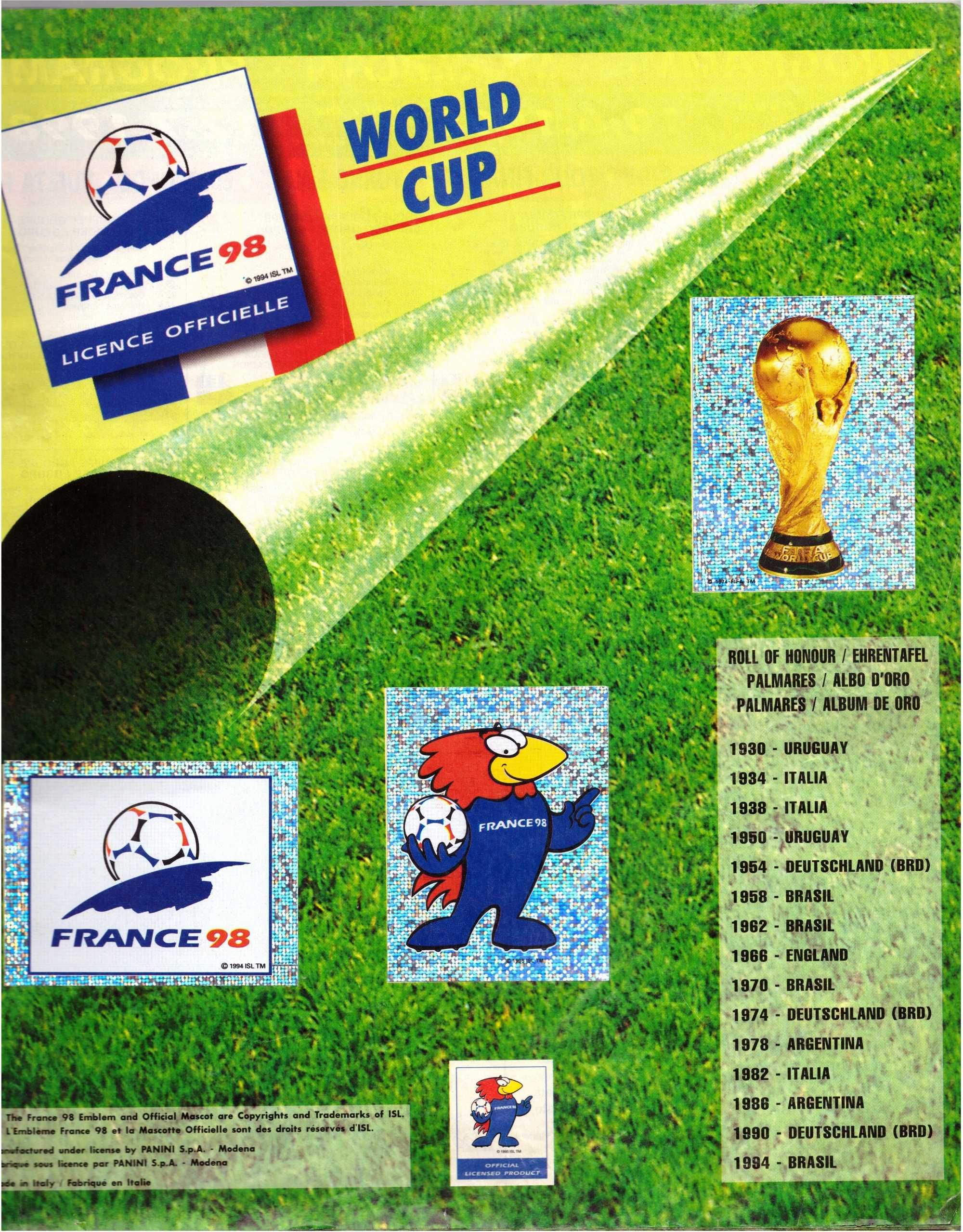 Албум с Футболисти FIFA World Cup France 98 Panini Световно Първ. 1998