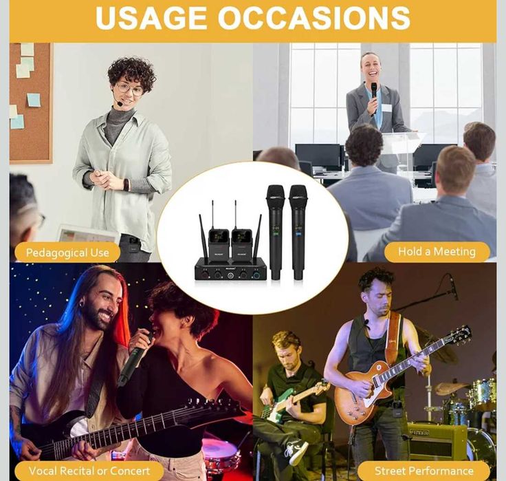 MELONARE MWM-41-2H2B 4-канална безжична микрофонна система UHF