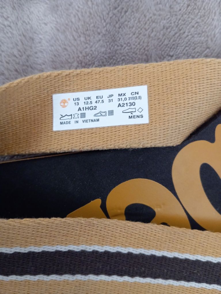 Slapi Timberland,Nou, fără etichete, mărimea 47.5