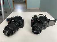 Pachet DSLR Nikon D3200 + Nikon D5200 (ecran rotativ), Obicetive 18-55
