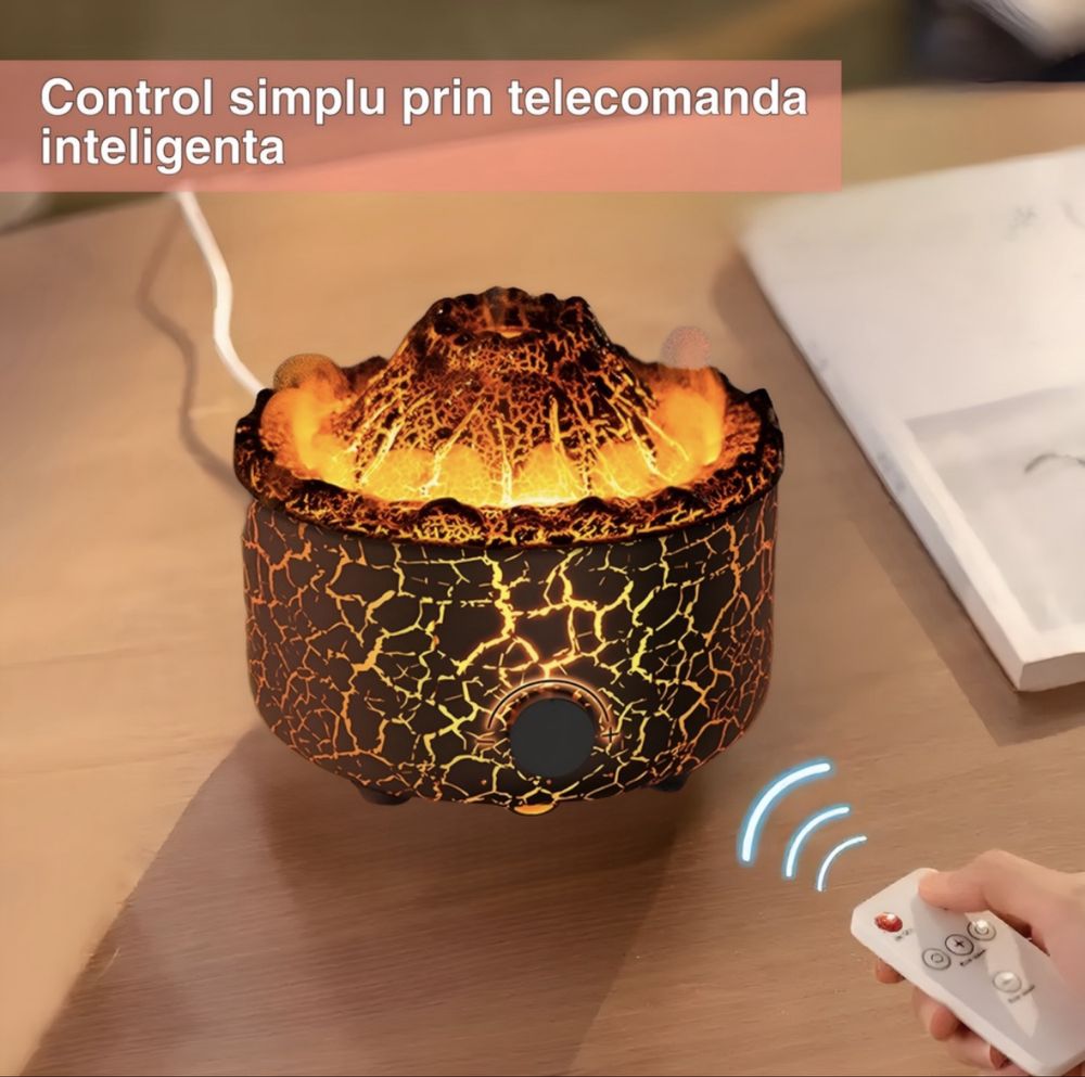 Umidificator , lampa de veghe , stil vulcan
