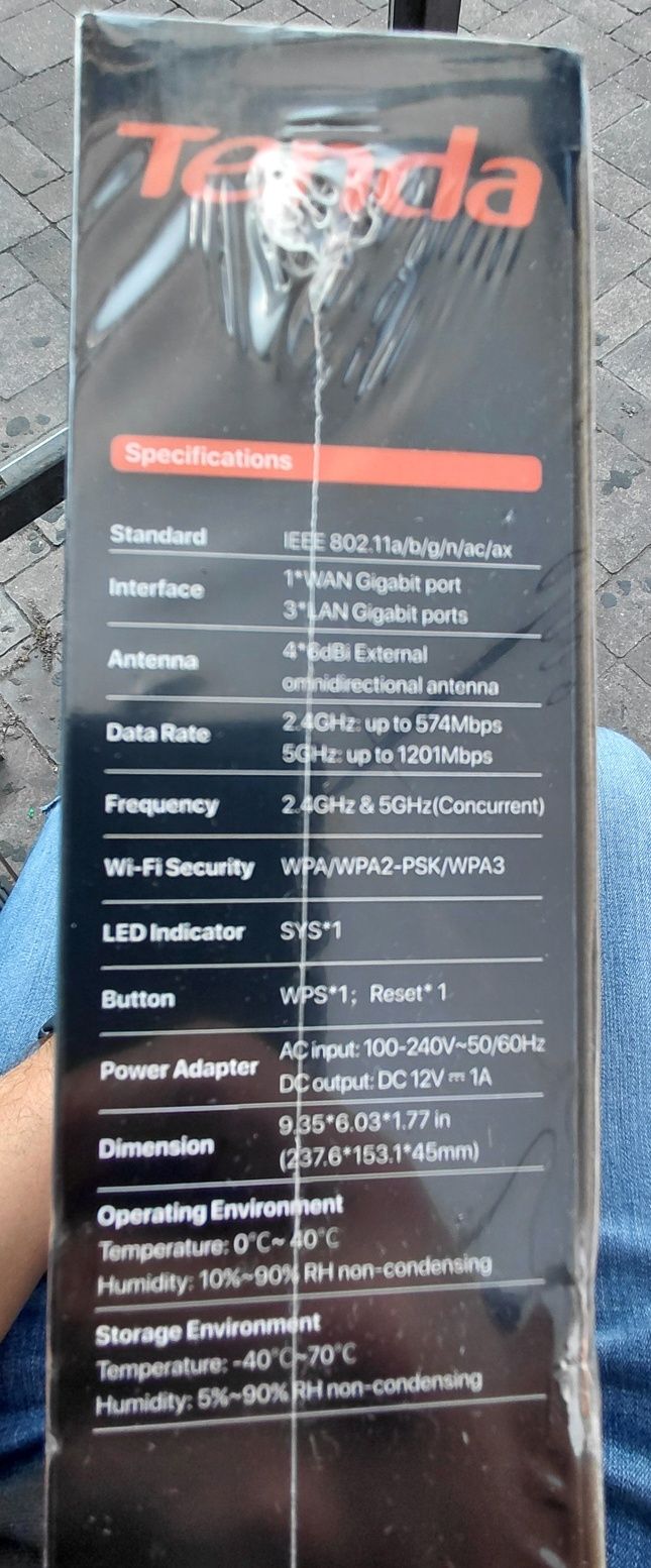 Router wireless Tenda Gigabit TX3 Dual-Band WiFi 6