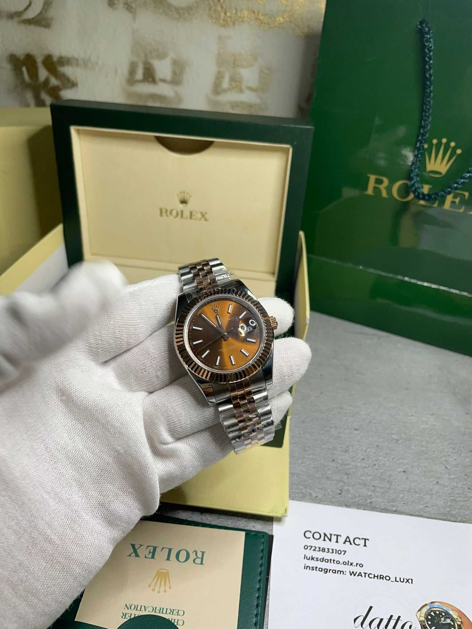 Rolex Date Just 40 MM Chocolate Brown Dial