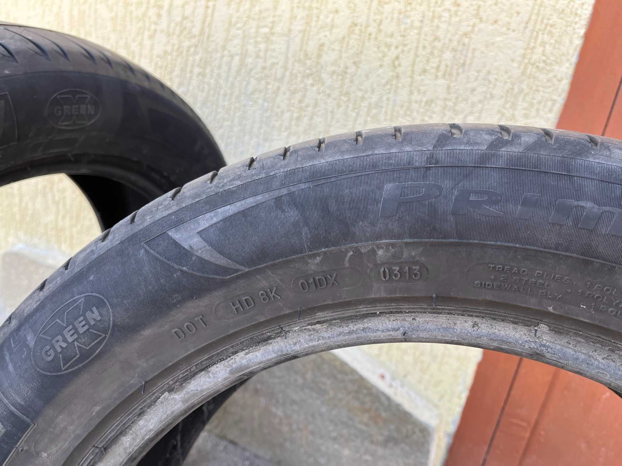 2 бр. летни гуми 225/55/17 Michelin DOT 0313 4,5 mm