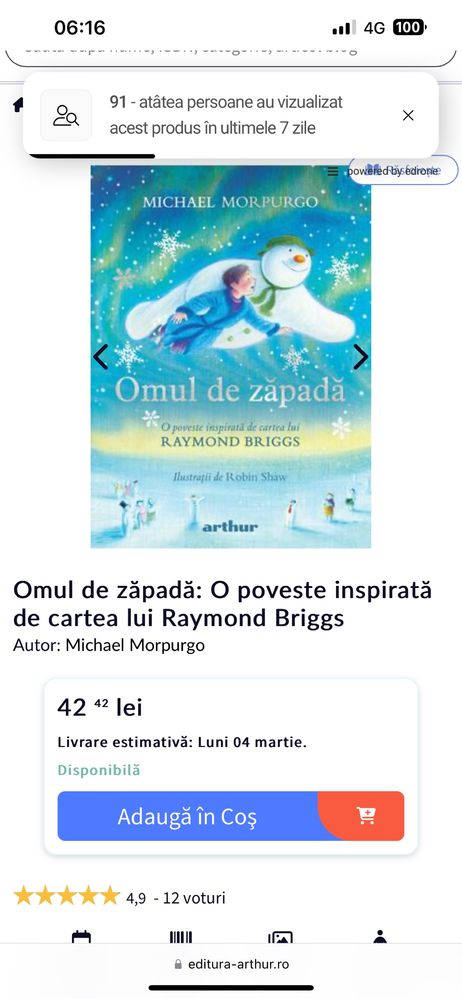 Omul de zăpadă: O poveste inspirată de cartea lui Raymond Briggs