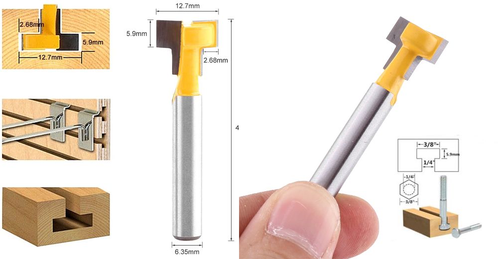 Cutit pentru sectiuni in T in lemn 2 buc. Noi ambalate