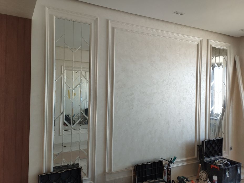 Венецианка отточенто трафарет покраска лепнины